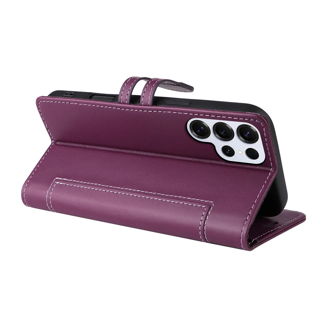 Mehrteilige/Design-Naht Kunstleder Klapp Hülle/Flip Case für Samsung Galaxy S26, S26 Plus, S26 Ultra