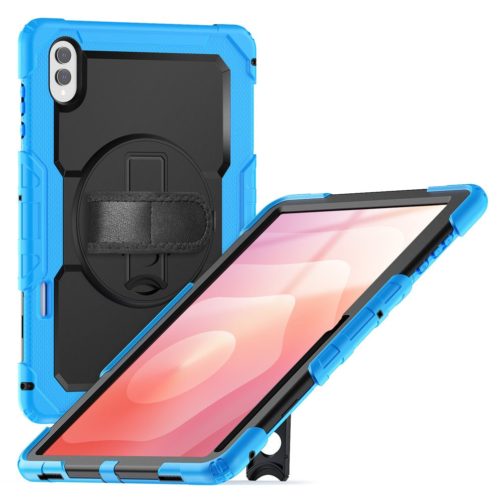 Dreiteilige Outdoor/Airbag Hülle/Case inkl. Gurt und Halteband für Samsung Galaxy Tab S11 Ultra, S11, S10 Ultra, S10 Plus, S10 FE Plus, S10 FE, S10 Lite