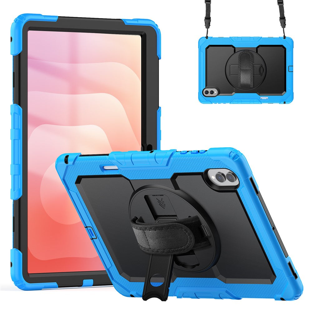 Dreiteilige Outdoor/Airbag Hülle/Case inkl. Gurt und Halteband für Samsung Galaxy Tab S11 Ultra, S11, S10 Ultra, S10 Plus, S10 FE Plus, S10 FE, S10 Lite