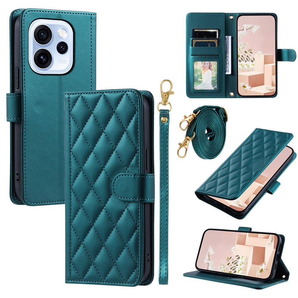 Karierte Kunstleder Brieftaschen Hülle/Case für Oppo Reno 15, 15 Pro, 15 FS, 15 F | ZITOCASES®