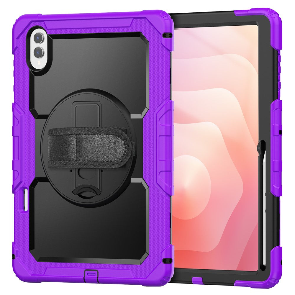 Dreiteilige Outdoor/Airbag Hülle/Case inkl. Gurt und Halteband für Samsung Galaxy Tab S11 Ultra, S11, S10 Ultra, S10 Plus, S10 FE Plus, S10 FE, S10 Lite