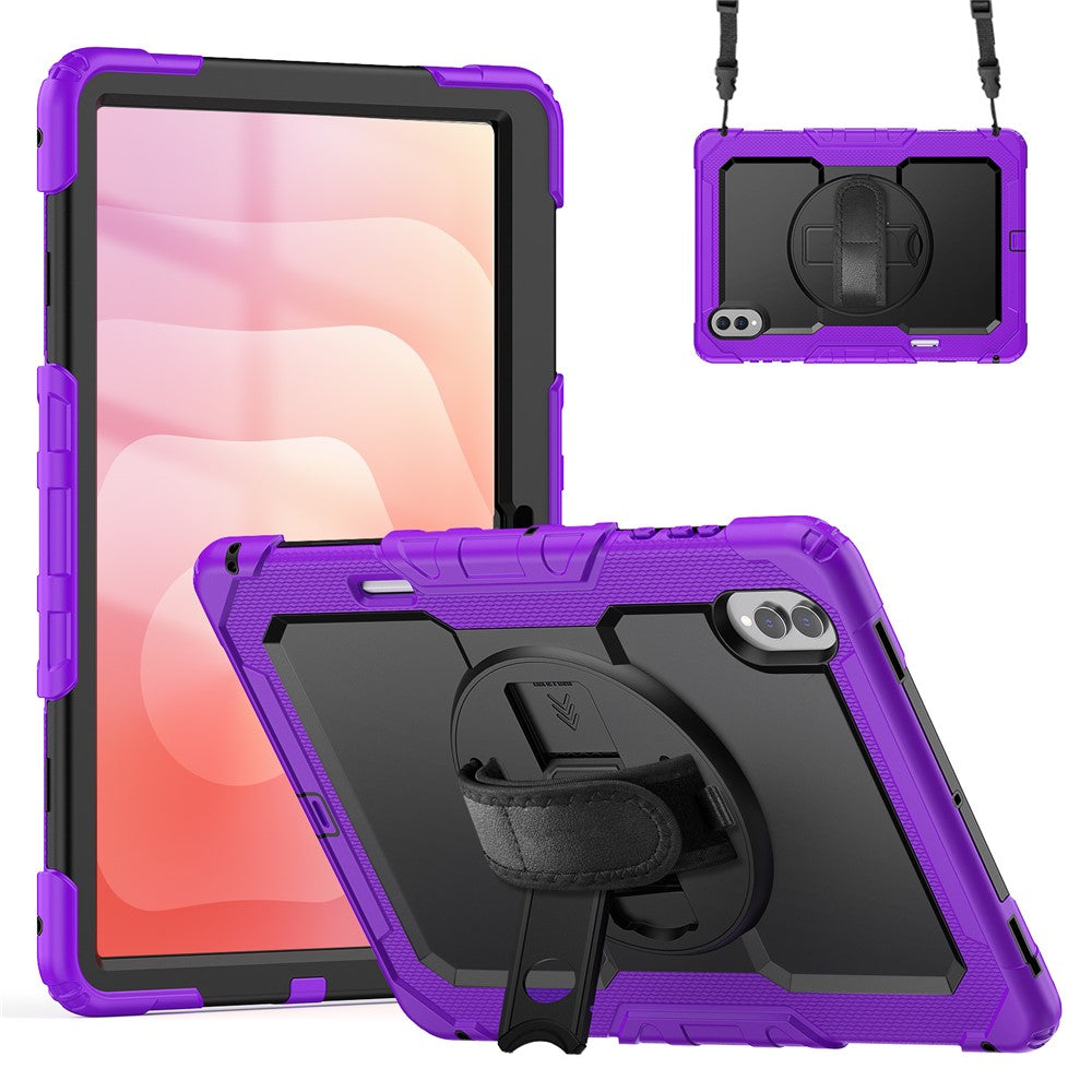 Dreiteilige Outdoor/Airbag Hülle/Case inkl. Gurt und Halteband für Samsung Galaxy Tab S11 Ultra, S11, S10 Ultra, S10 Plus, S10 FE Plus, S10 FE, S10 Lite