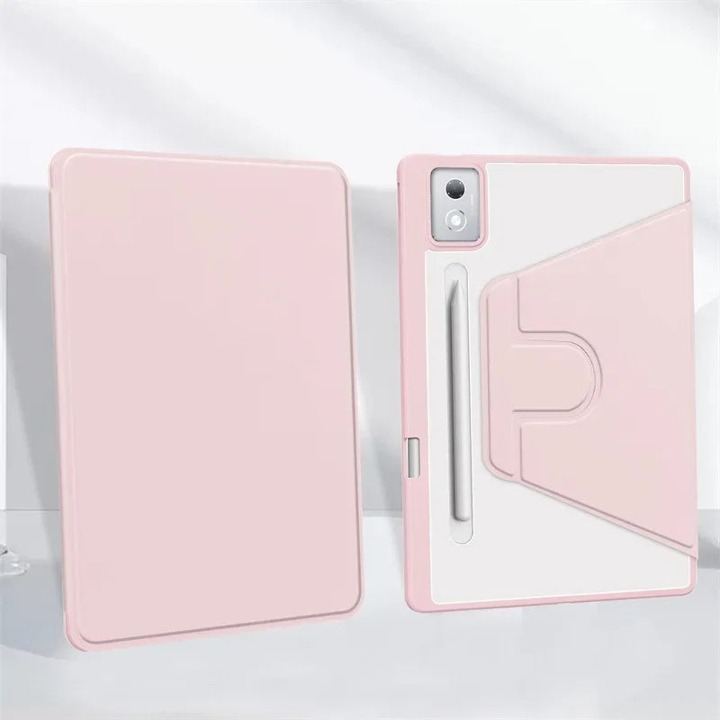 Transparente Kunstleder Hülle/Case inkl. Ständer/Auflage für Lenovo Idea Tab, Tab Plus, Tab Pro, Yoga Tab, Yoga Tab Plus, Tab K11, Tab K11e, Tab One, Tab K9, Tab M11, Legion Tab