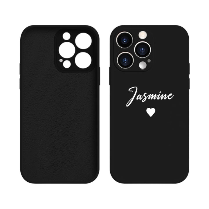 Personalisierte Silikon/Herz Hülle/Case mit individuellem Namen/Wort für iPhone | ZITOCASES®