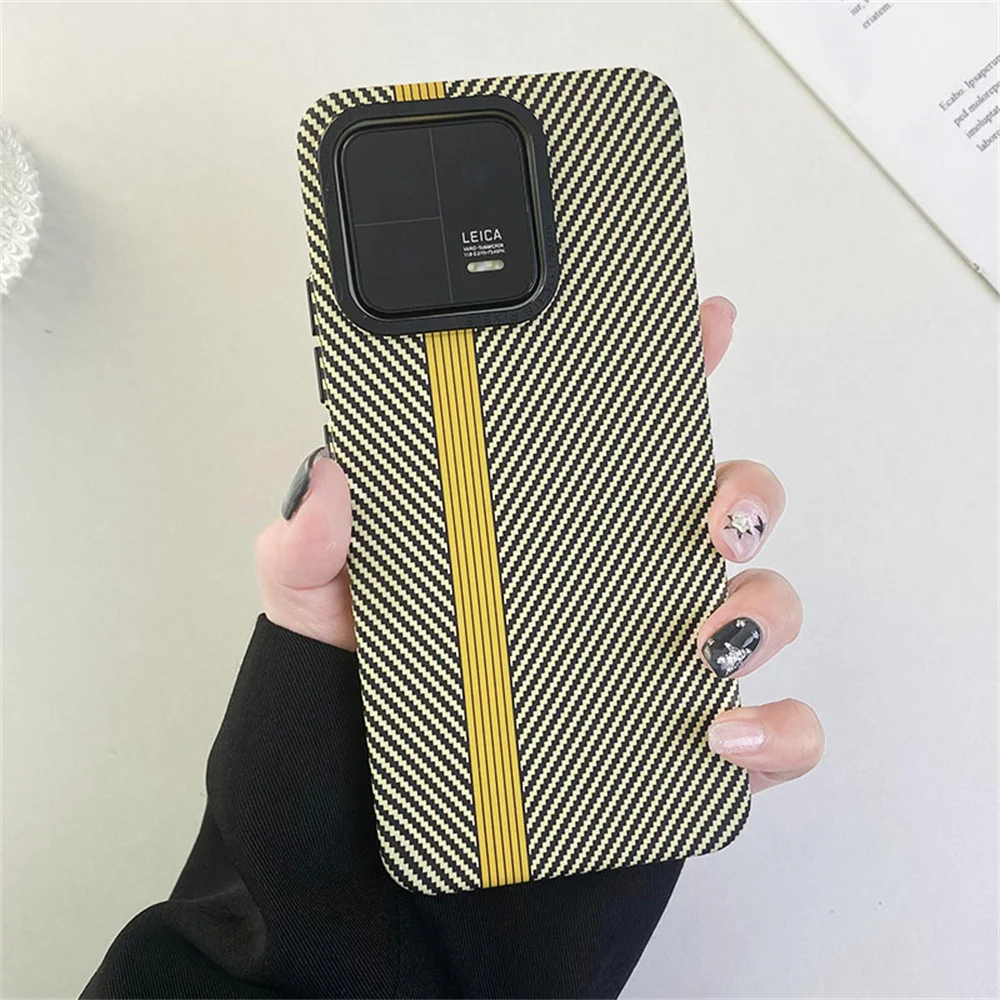 Gestreifte Carbon/Plastik Hülle/Case für Xiaomi Redmi Note 14-Serie | ZITOCASES®