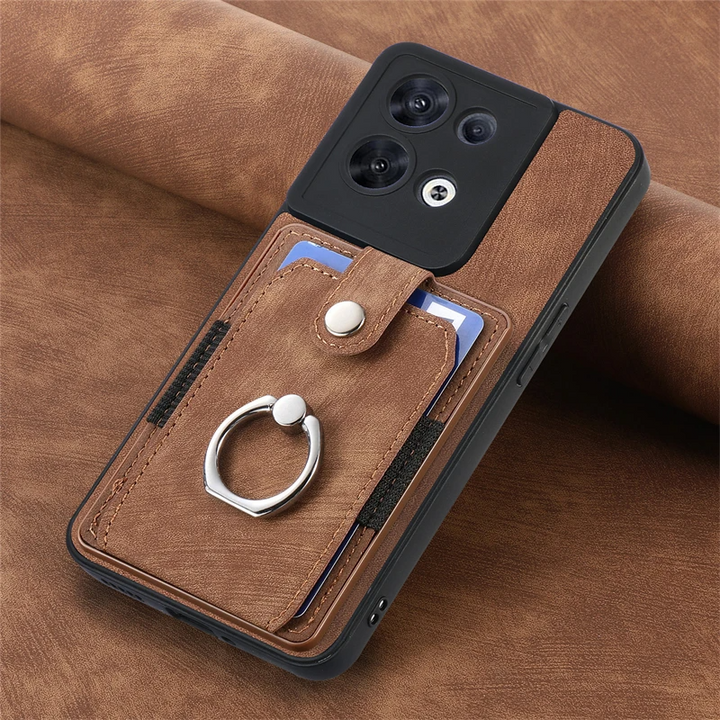 Wildleder Optik Kartenfach Hülle/Case inkl. Ring für Oppo A-Serie | ZITOCASES®