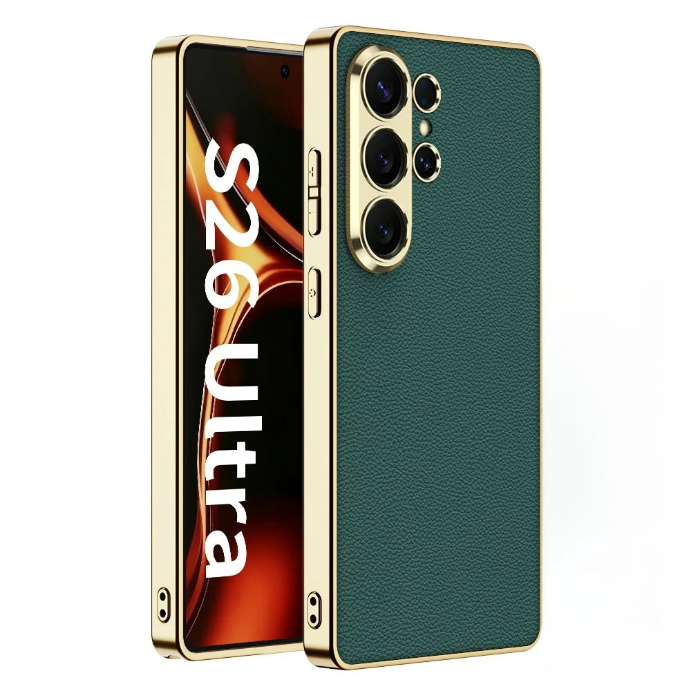 Luxus Kunstleder/Gold Optik Hülle/Case für Samsung Galaxy S26, S26 Plus, S26 Ultra | ZITOCASES®