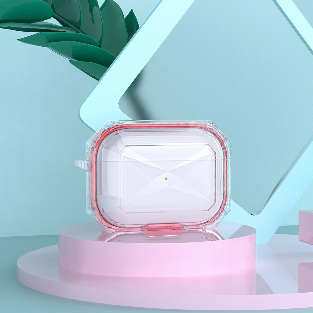 Transparente Silikon Hülle/Case mit buntem Rahmen für AirPods Pro 1, 2 | ZITOCASES®