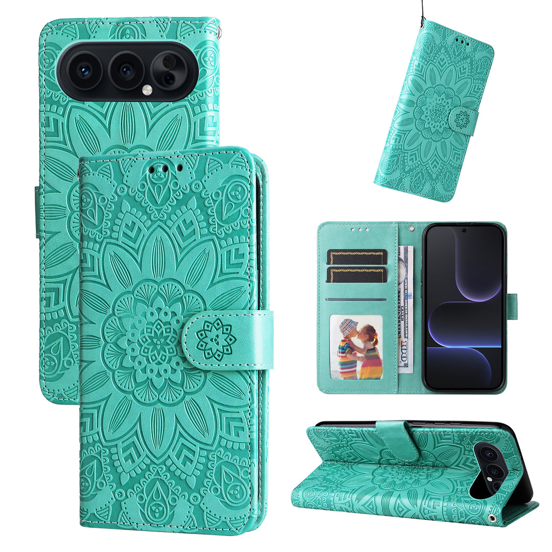 Mandala-Blumen Kunstleder Klapp Hülle/Flip Case für Honor 500, 500 Pro | ZITOCASES®