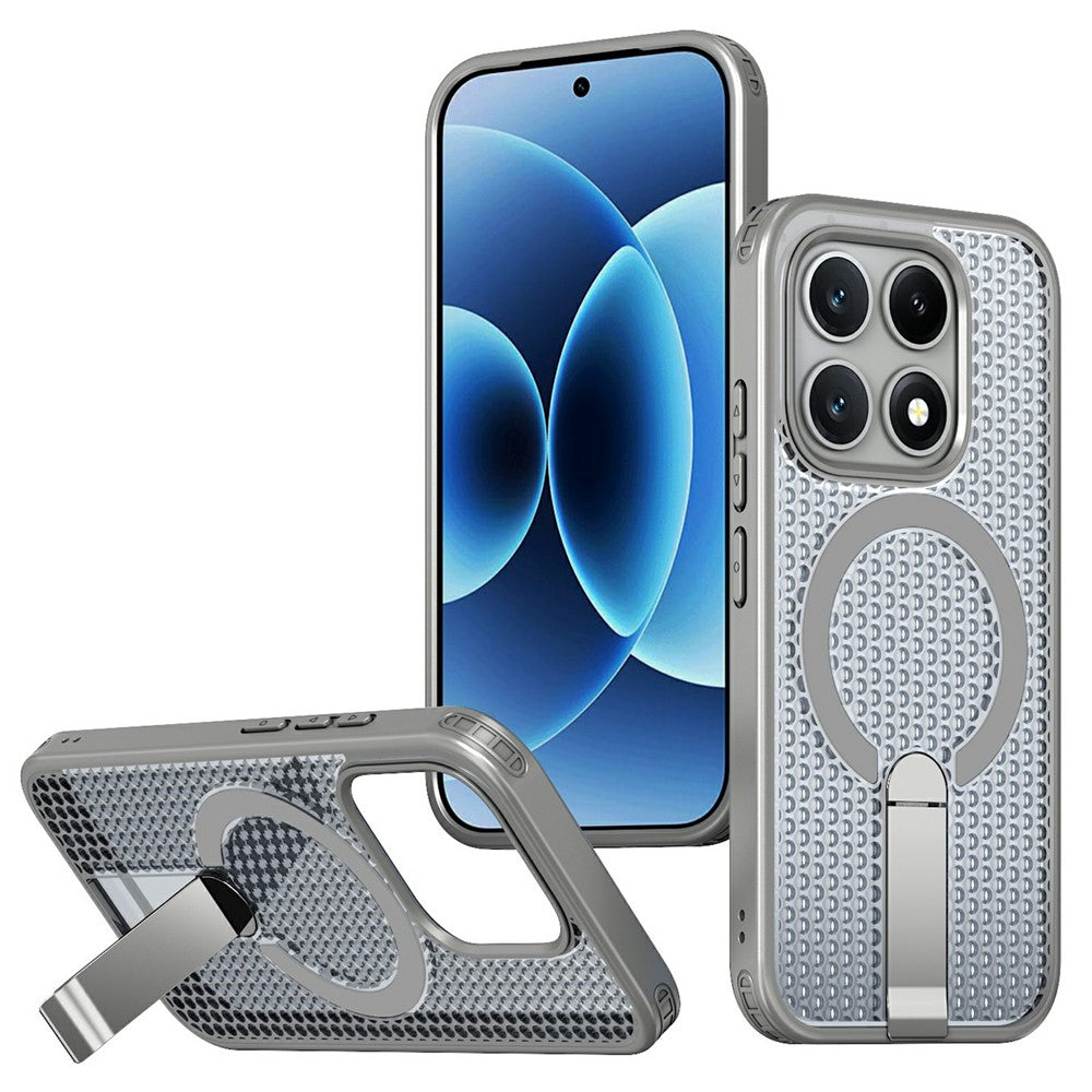 Gelochte/Wärmeableitende MagSafe/Magnet Hülle/Case mit integriertem Ständer für Xiaomi 17 | ZITOCASES®