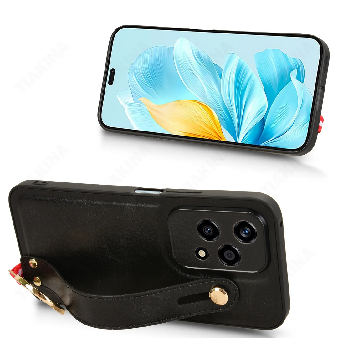 Edle Kunstleder Hülle/Case mit Halteband für Honor 200, 200 Pro, 200 Lite, 100, 100 Pro, 90, 90 Lite, 70, 70 Pro, 70 Pro Plus, 50, 50 Lite, 50 Pro, 50 SE, 20, 20 Pro, 10, 10 Lite, Magic 6 Pro, 6 Lite,  5 Ultimate, 5 Pro, 5 Lite, 4, 4 Lite | ZITOCASES®