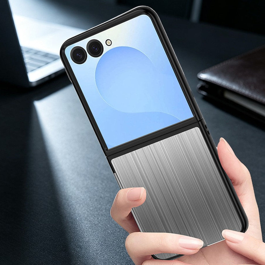 Metallstruktur Optik Hartplastik Hülle/Case für Samsung Galaxy Z Flip 8 | ZITOCASES®
