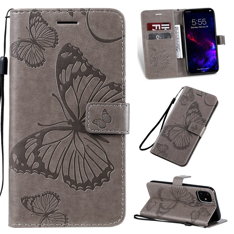 Schmetterling Motiv Kunstleder Klapp Hülle/Flip Case für iPhone 16, 15-Serie | ZITOCASES®