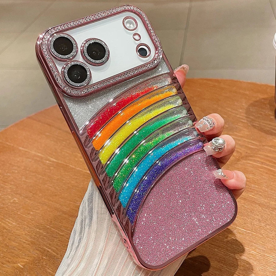 3D Glitzer/Diamant Regenbogen Silikon Hülle/Case für iPhone 17 Pro, 17 Pro Max | ZITOCASES®