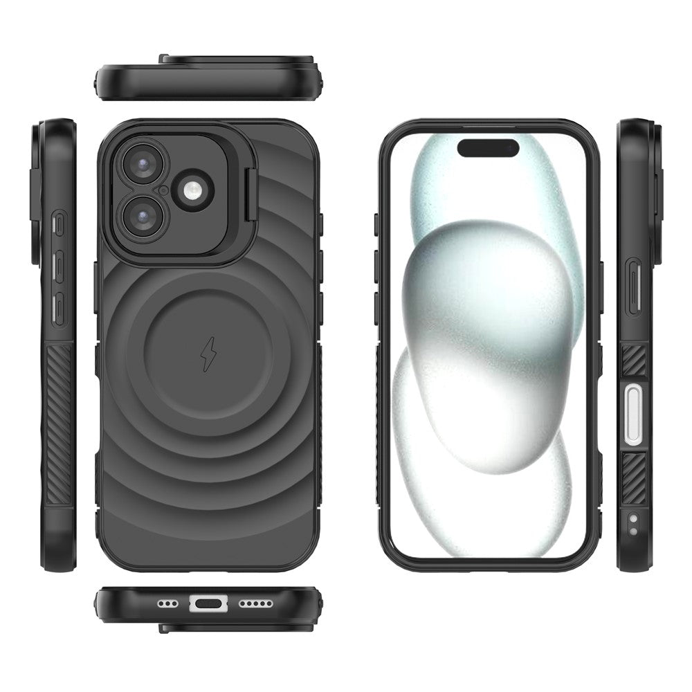 Wellen Optik Silikon MagSafe/Magnet Hülle/Case mit integriertem Ständer für iPhone 17 | ZITOCASES®