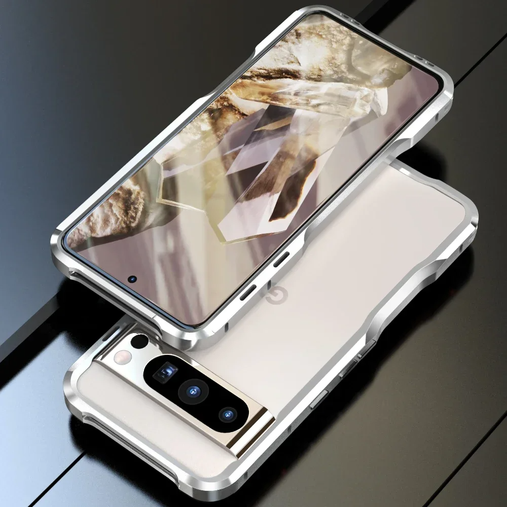 Metal Aluminum Bumper Frame Case With Lens Cover For Google Pixel 9 Pro XL / 9 Pro / 9A