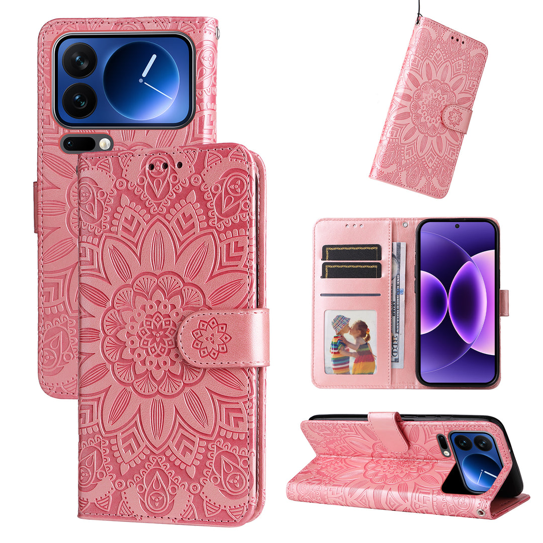 Mandala-Blumen Kunstleder Klapp Hülle/Flip Case für Xiaomi 17, 17 Pro, 17 Pro Max | ZITOCASES®