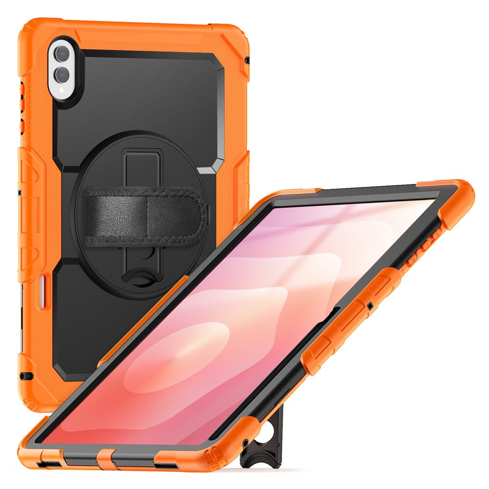 Dreiteilige Outdoor/Airbag Hülle/Case inkl. Gurt und Halteband für Samsung Galaxy Tab S11 Ultra, S11, S10 Ultra, S10 Plus, S10 FE Plus, S10 FE, S10 Lite