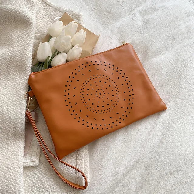 Mandala-Blumen Design Kunstleder Clutch/Tasche | ZITOCASES®