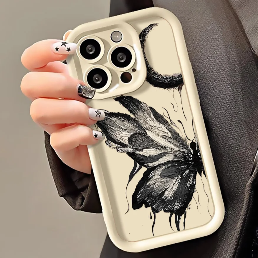 3D Schmetterling/Kunst Silikon Hülle/Case für iPhone 16, 15, 14-Serie | ZITOCASES®