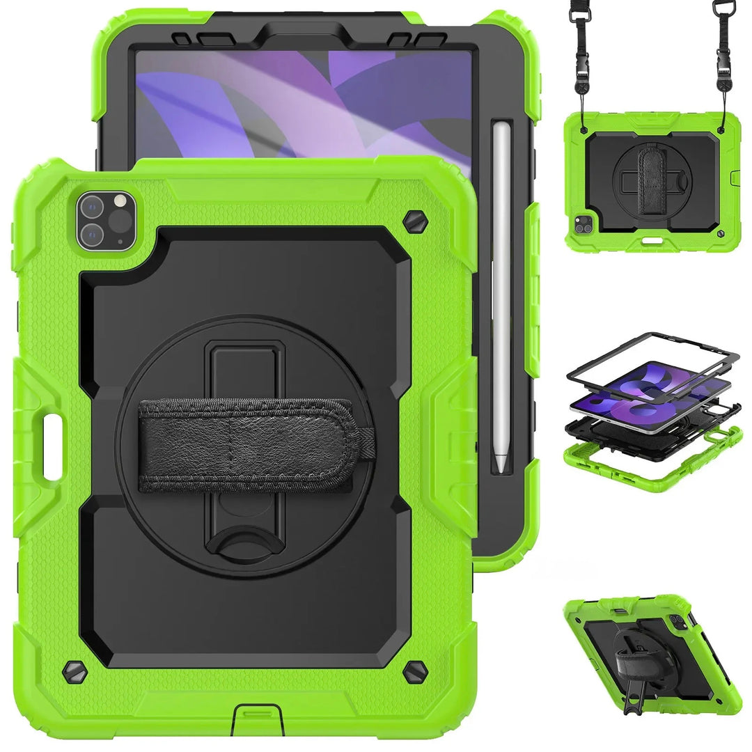 Vierteilige Outdoor/Airbag Vollschutz Hülle/Case inkl. Gurt und Halteband für iPad, Mini, Pro, Air | ZITOCASES®