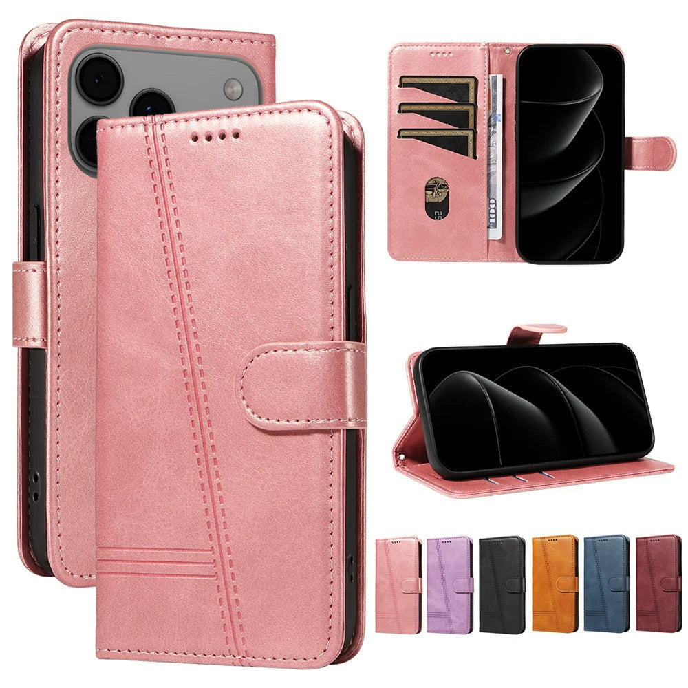 Mehrteilige/Design-Naht Kunstleder Klapp Hülle/Flip Case für iPhone 17 Pro, 17 Pro Max | ZITOCASES®