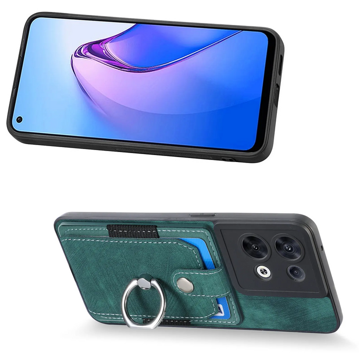 Wildleder Optik Kartenfach Hülle/Case inkl. Ring für Oppo A-Serie | ZITOCASES®