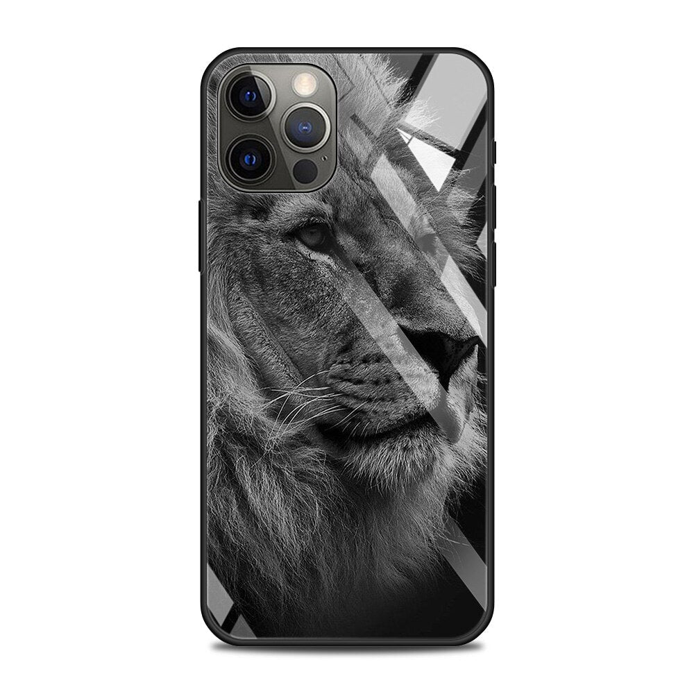 Tiger/Wolf Tier Motiv Panzerglas Hülle/Case für iPhone 16 -Serie | ZITOCASES®