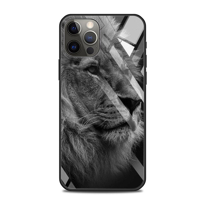 Tiger/Wolf Tier Motiv Panzerglas Hülle/Case für iPhone 16, 15-Serie | ZITOCASES®