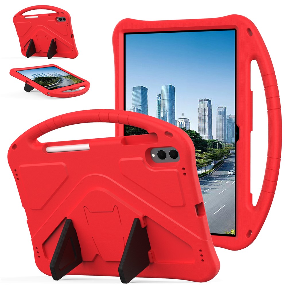 Kinder/Airbag Silikon Hülle/Case mit integriertem Ständer und Griff für Samsung Galaxy Tab S11 Ultra, S11, S10 Ultra, S10 Plus, S10 FE Plus, S10 FE, S10 Lite | ZITOCASES®