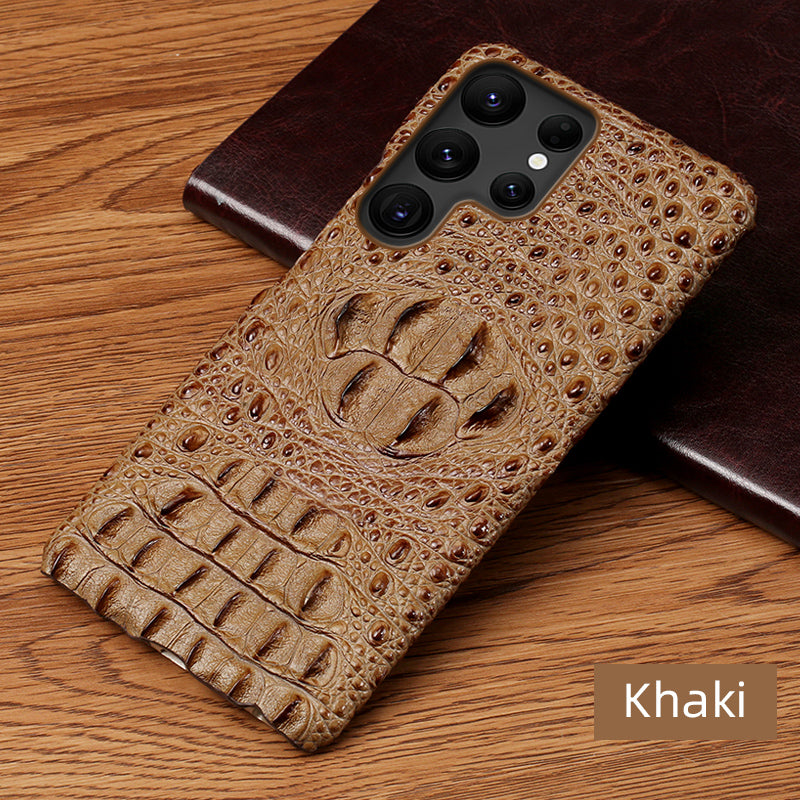 3D Krokodil-Kunstleder Hülle/Case für Samsung Galaxy S25, Note-Serie | ZITOCASES®