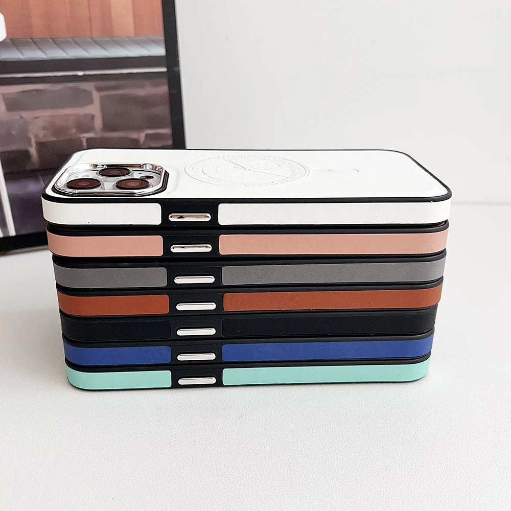 3D-Uhren Design Kunstleder MagSafe/Magnet Hülle/Case für iPhone 16-Serie | ZITOCASES®