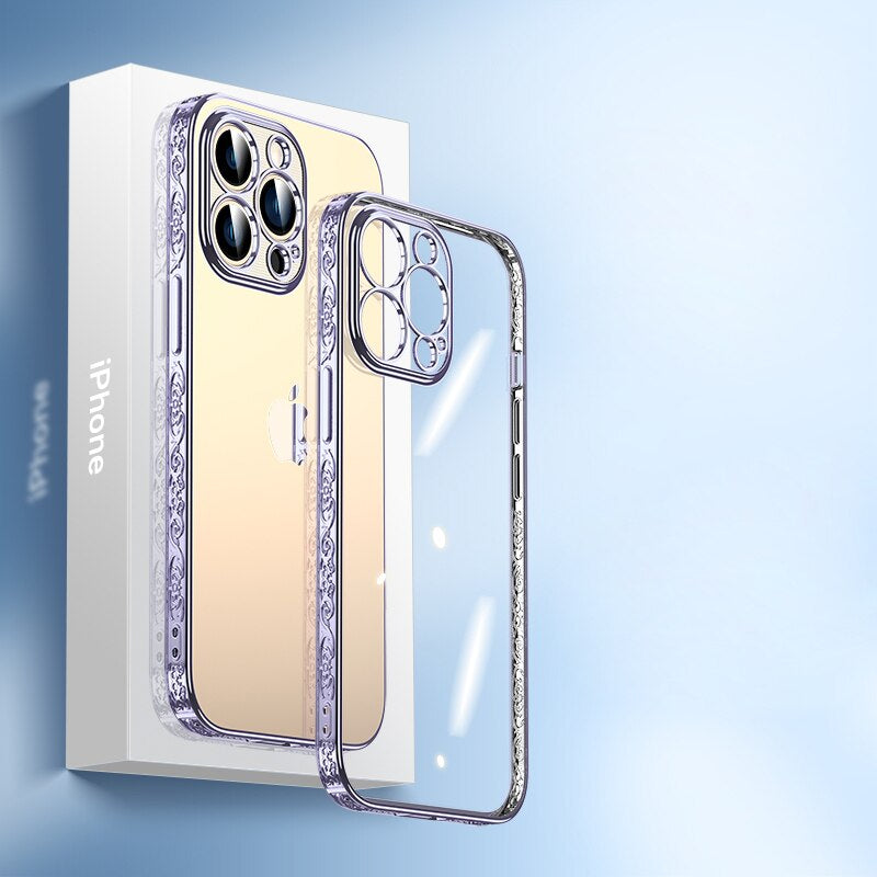 Transparente/Chrom Luxus Hülle/Case verschiedene Farben für iPhone 16, 15-Serie | ZITOCASES®