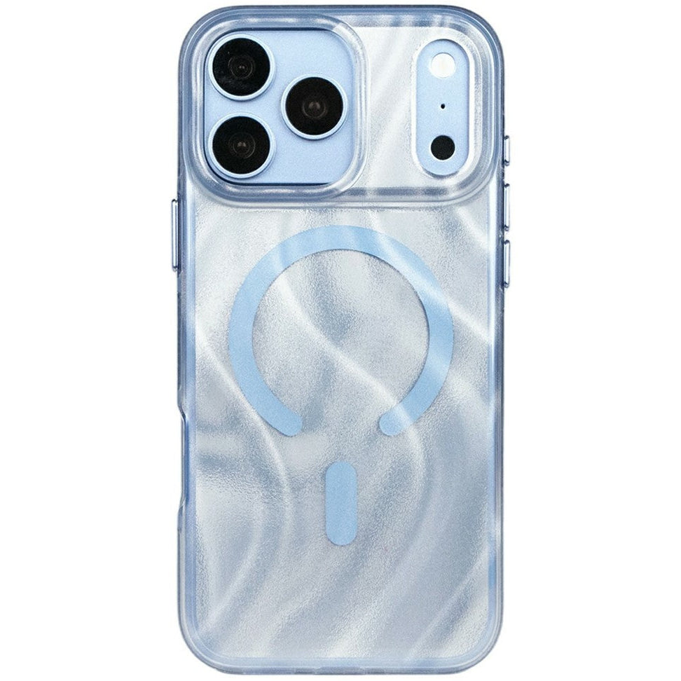Stoßabsorbierende/Transparente Wellen Optik MagSafe/Magnet Hülle/Case für iPhone 18 Pro, 18 Pro Max | ZITOCASES®