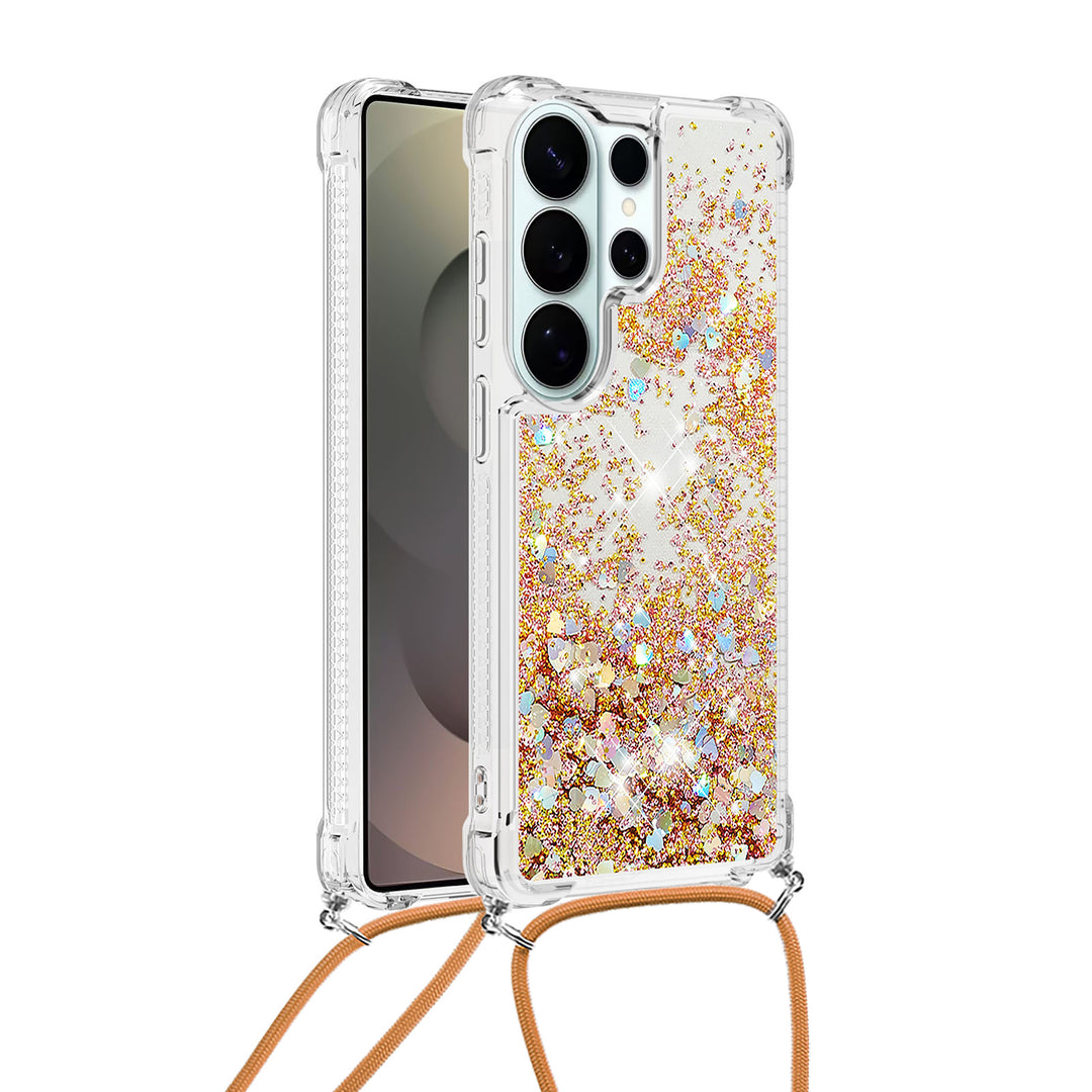 Liquid Schwimmende Glitzer Flakes Hülle/Case zum Umhängen (inkl. Kordel) für Samsung Galaxy S26, S26 Plus, S26 Ultra | ZITOCASES®