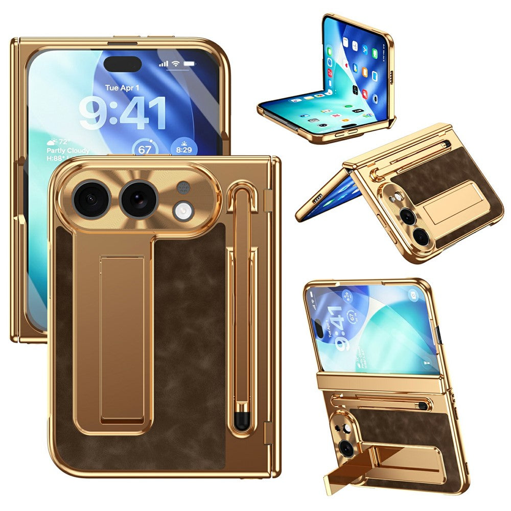 Bunte Kunstleder/Hartplastik Vollschutz [KLARSICHT] Hülle/Case mit integriertem Ständer und Stift für iPhone Ultra | ZITOCASES®