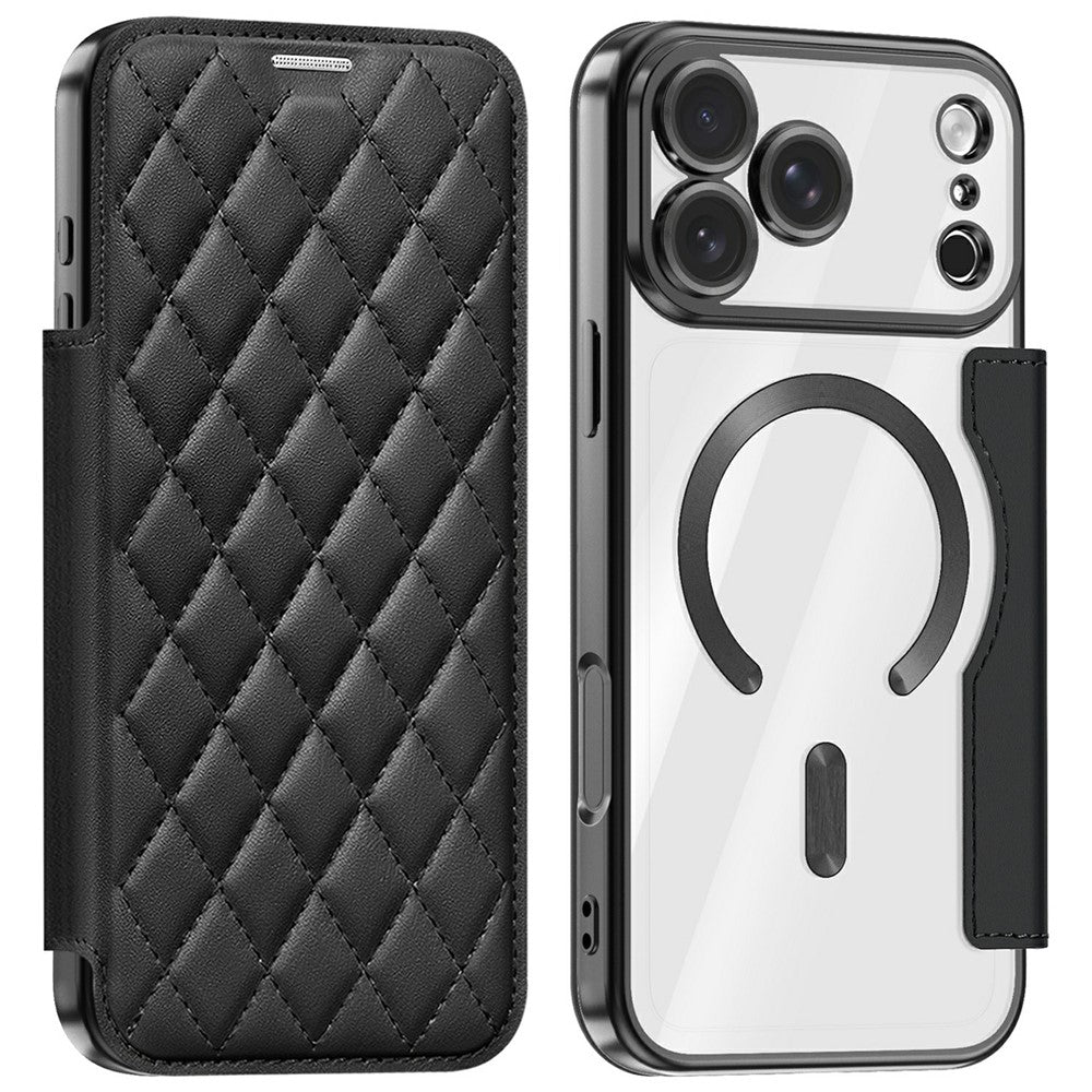 Karierte Kunstleder MagSafe/Magnet Klapphülle/Flipcase für iPhone 18 Pro, 18 Pro Max | ZITOCASES®