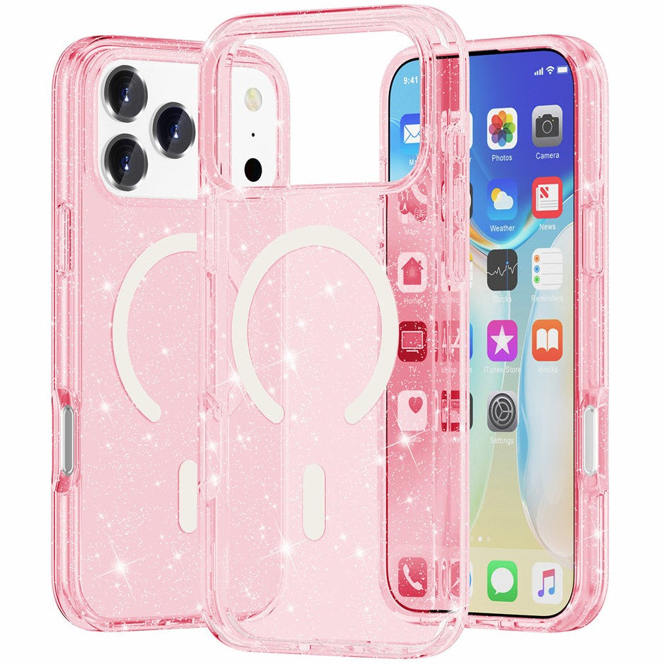 Bunte/Transparente Glitzer Silikon MagSafe/Magnet Hülle/Case für iPhone 18 Pro, 18 Pro Max | ZITOCASES®