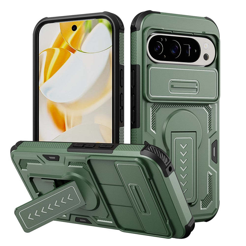 Robuste Outdoor Hülle/Case mit verschiebbarer Kameraabdeckung und integriertem Ständer für Google Pixel 11, 11 Pro, 11 Pro XL | ZITOCASES®
