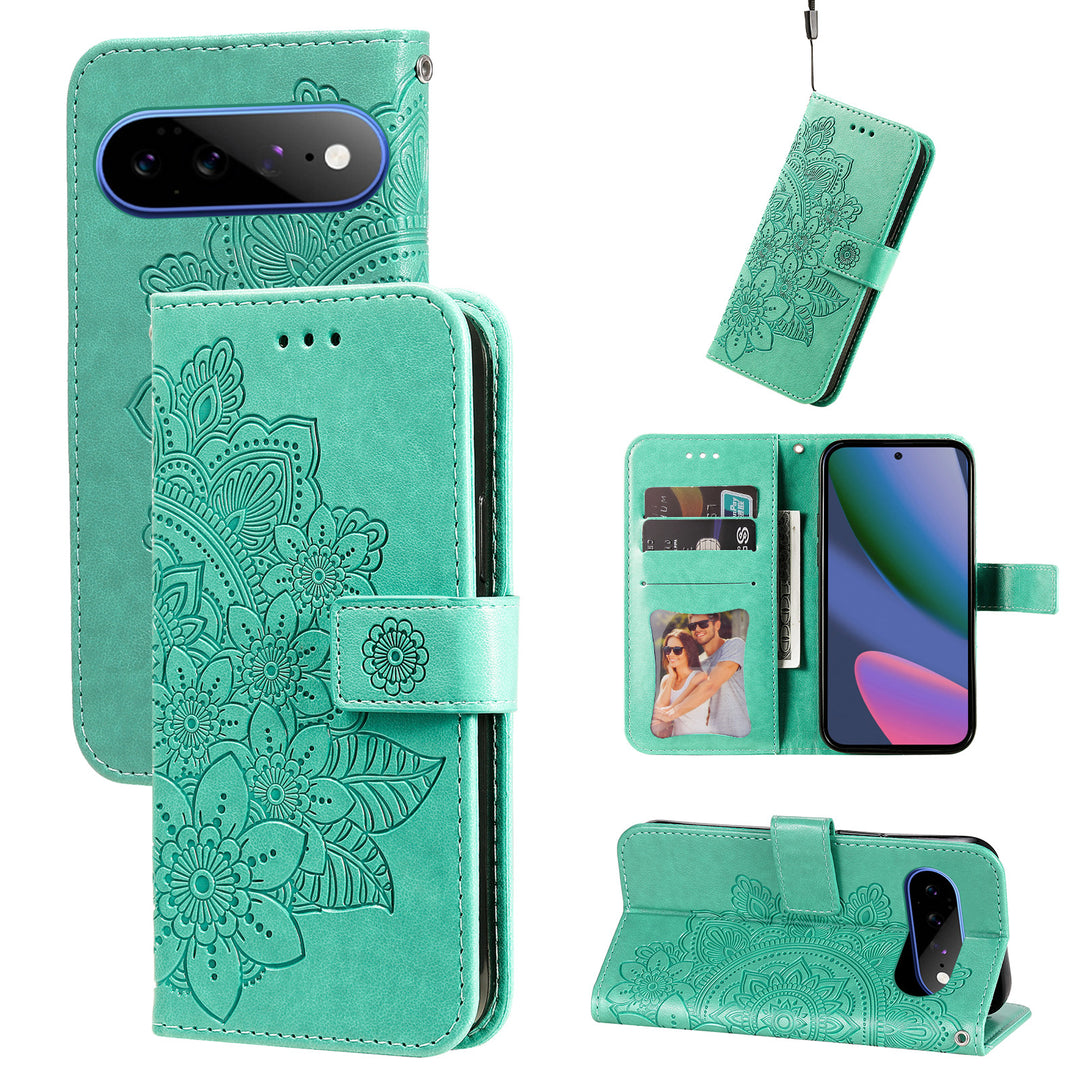 Blumen/Mandala Kunstleder Klapphülle/Flipcase für Google Pixel 11, 11 Pro, 11 Pro XL | ZITOCASES®