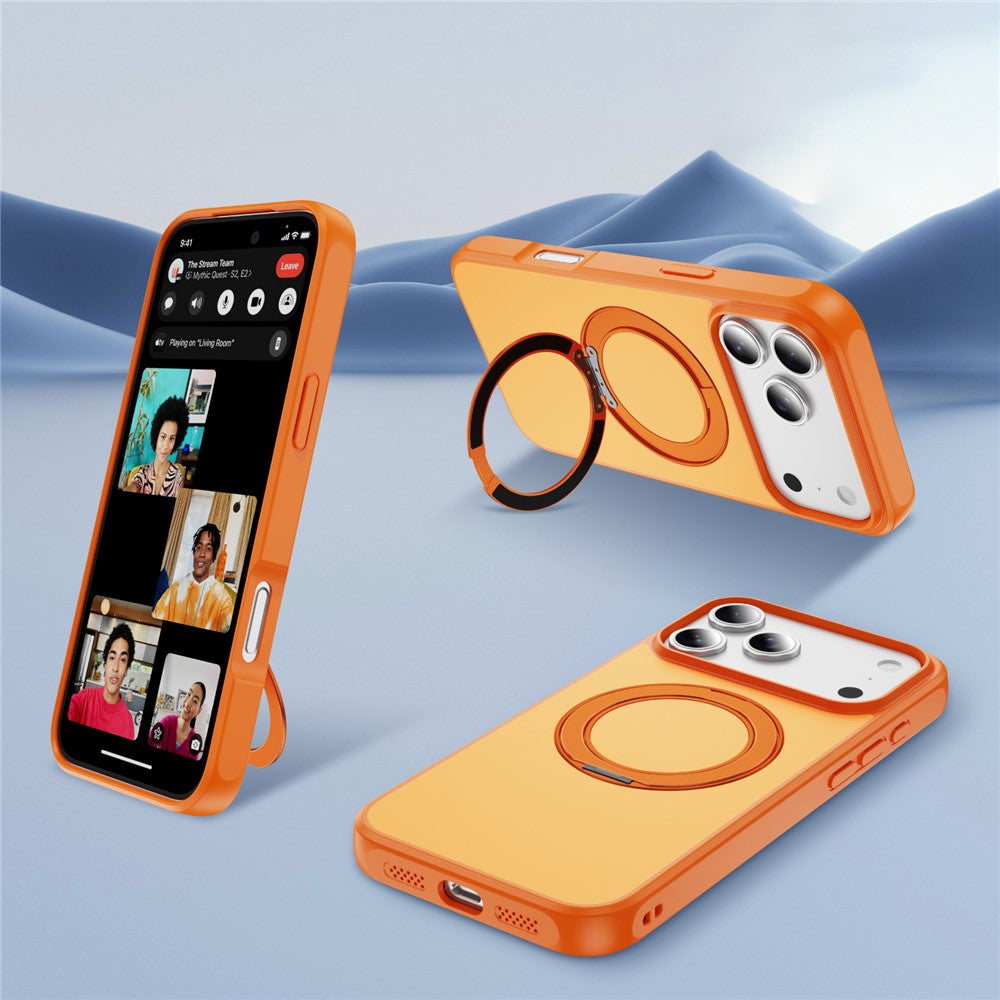 Stoßabsorbierende Matte/Transparente MagSafe/Magnet Hülle/Case mit integriertem Ständer für iPhone 18 Pro, 18 Pro Max | ZITOCASES®