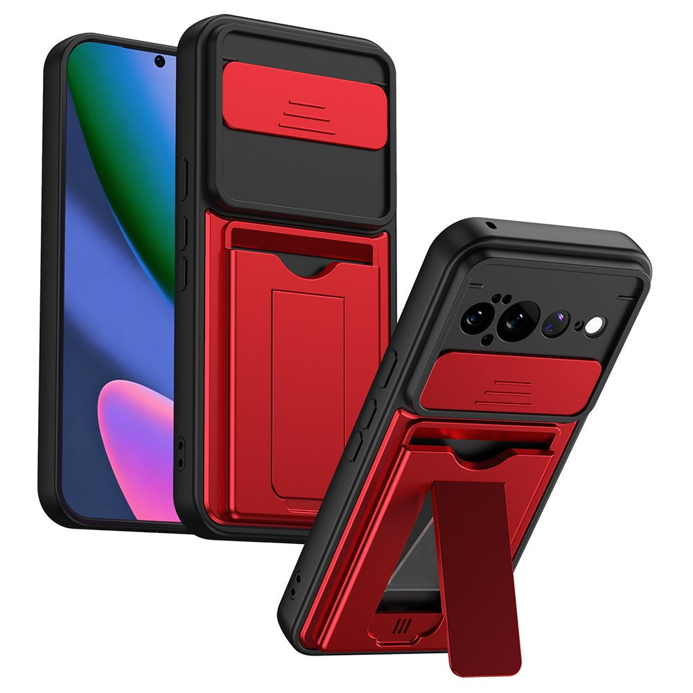 Robuste Outdoor Hülle/Case mit verschiebbarer Kameraabdeckung, Kartenfach und integriertem Ständer für Google Pixel 11, 11 Pro, 11 Pro XL | ZITOCASES®