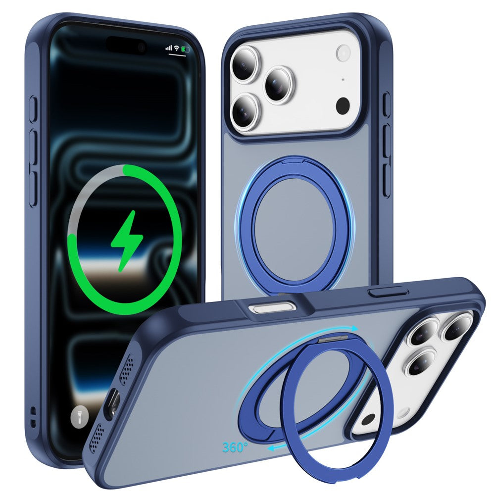 Stoßabsorbierende Matte/Transparente MagSafe/Magnet Hülle/Case mit integriertem Ständer für iPhone 18 Pro, 18 Pro Max | ZITOCASES®