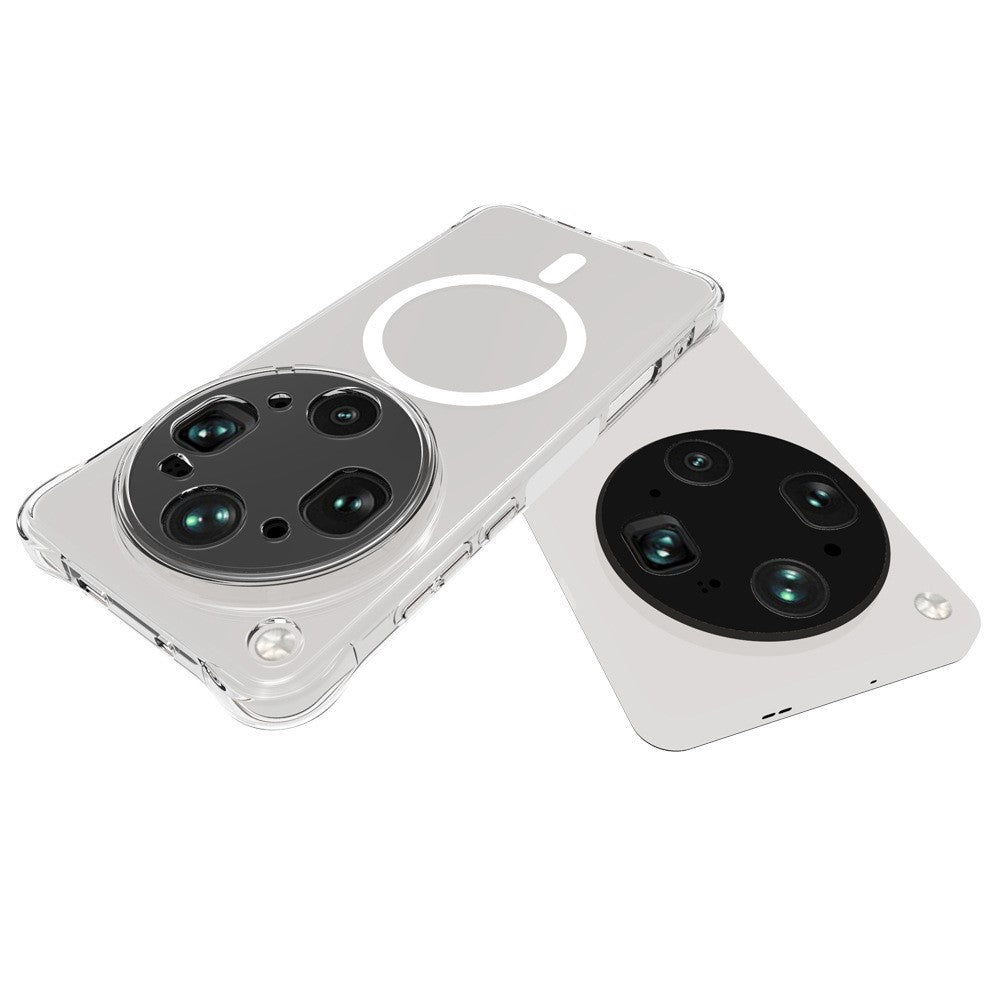 Transparente Airbag MagSafe/Magnet Silikon Hülle/Case für Oppo Find X9 Ultra