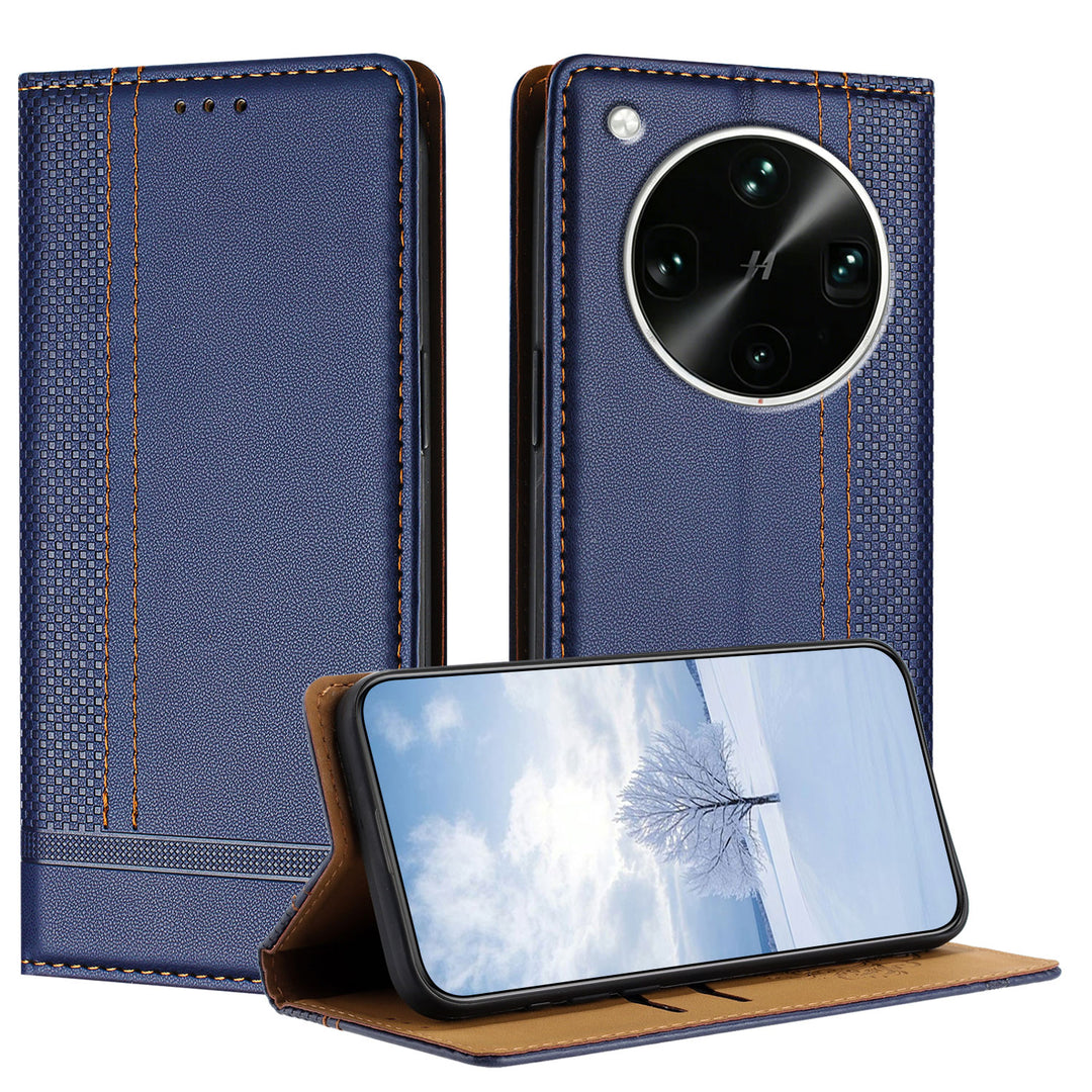 Karierte Kunstleder Klapp Hülle/Flip Case für Oppo Find X9 Ultra | ZITOCASES®