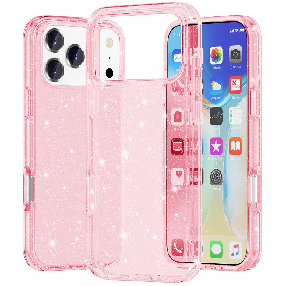 Bunte/Transparente Glitzer Silikon Hülle/Case für iPhone 18 Pro, 18 Pro Max | ZITOCASES®