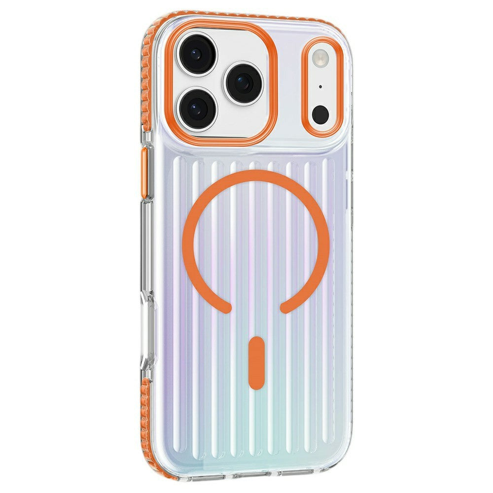 Gestreifte Stoßabsorbierende/Transparente MagSafe/Magnet Hülle/Case für iPhone 18 Pro, 18 Pro Max | ZITOCASES®