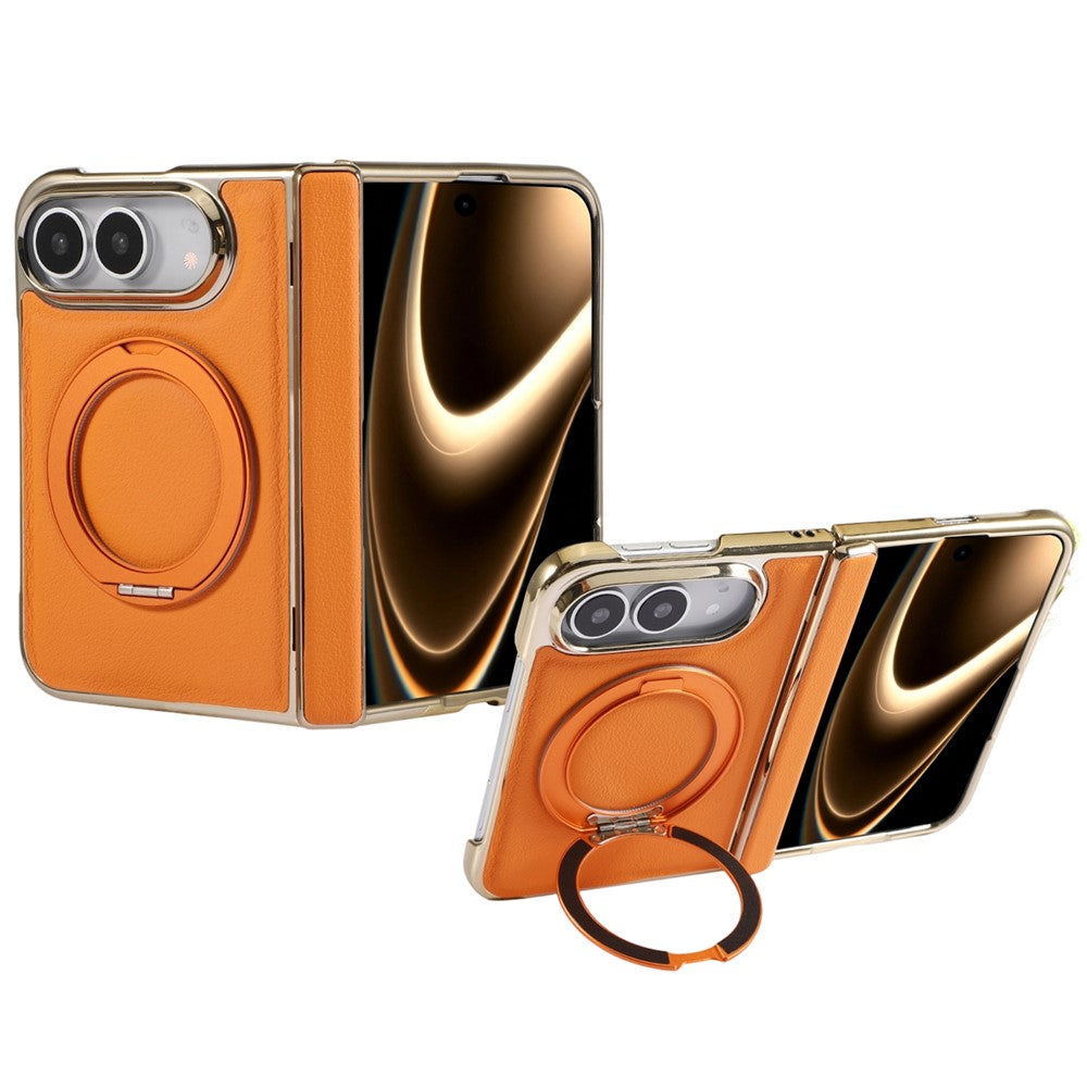 Kunstleder MagSafe/Magnet Hülle/Case mit integriertem Ständer für iPhone Duo