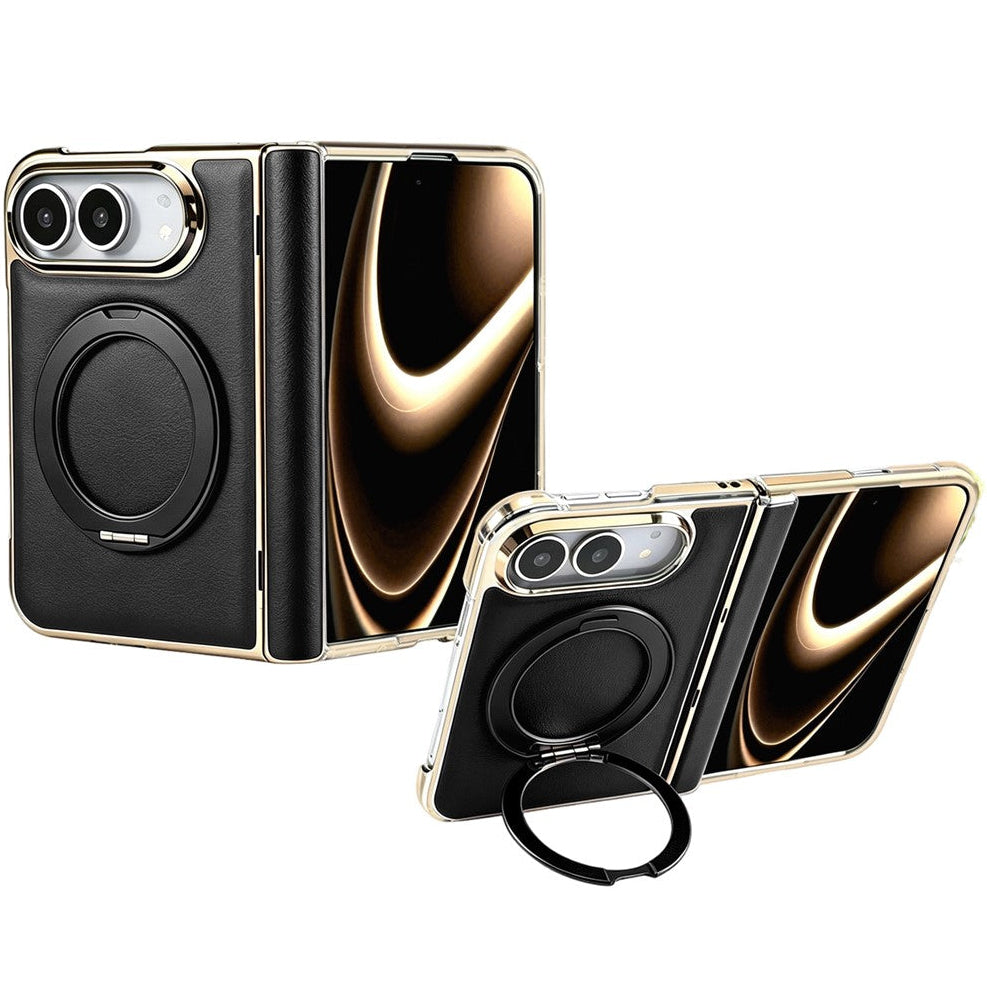 Kunstleder MagSafe/Magnet Hülle/Case mit integriertem Ständer für iPhone Duo