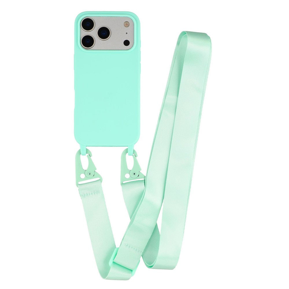 Bunte Silikon Hülle/Case zum Umhängen (Inkl. Band) für iPhone 18 Pro, 18 Pro Max